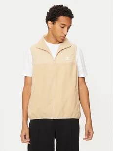 adidas Kamizelka adicolor 3-Stripes IZ2483 Beżowy Regular Fit - Kamizelki męskie - miniaturka - grafika 1