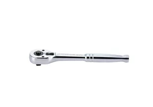 GRZECHOTKA Z PRZYCISKIEM 3/8" 32 ZĘBY 200mm UCHWYT POLEROWANY King Tony - Klucze i nasadki - miniaturka - grafika 1