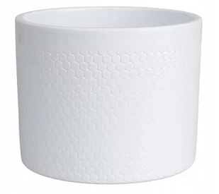 Osłonka ceramiczna walec biała 13 cm - Donice - miniaturka - grafika 1