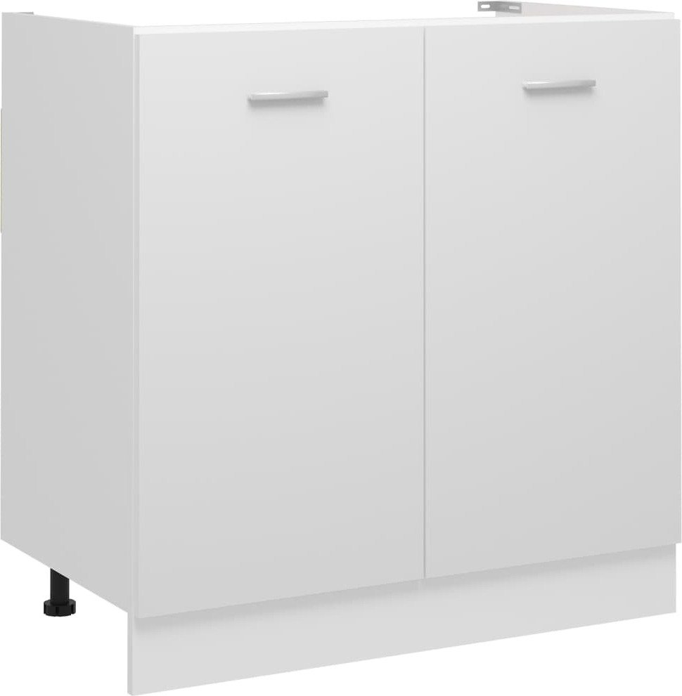 Podstawa zlewozmywaka biała 80x46x81,5 cm materiał drewnopochodny