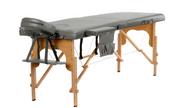 Stoły i łóżka do masażu - Bodyfit Stół łóżko do masażu 2 segmentowe drewniane 2236 2 seg ciem mors - miniaturka - grafika 1
