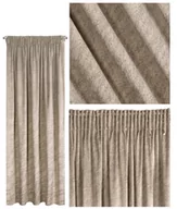 Zasłony - Eurofirany Zasłona Riva beżowa 140 x 270 cm na taśmie - miniaturka - grafika 1