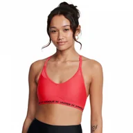 Bielizna sportowa damska - Biustonosz treningowy Under Armour UA Crossback Low Bra - czerwony - UNDER ARMOUR - miniaturka - grafika 1