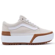 Trampki damskie - Buty Vans Old Skool Stacked VN0A4U15BLL1 - beżowe - miniaturka - grafika 1
