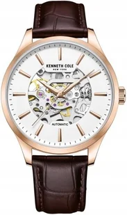 Zegarek Zegarek męski KENNETH COLE KCWGE2216901 brązowy klasyczny skeleton - Zegarki męskie - miniaturka - grafika 1