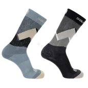 Skarpetki sportowe męskie - SKARPETY SALOMON OUTLINE CREW 2 PACK C18155 - miniaturka - grafika 1