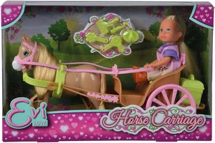 SIMBA Evi Love Lalka Evi w bryczce z koniem + akcesoria - Lalki dla dziewczynek - miniaturka - grafika 6