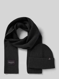 Czapka i szal w zestawie z czystej bawełny - Apaszki i szaliki męskie - miniaturka - grafika 1