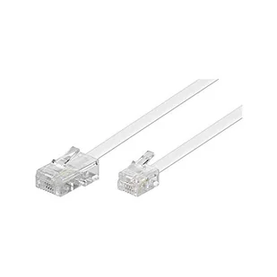 Goobay R ohne Kennzeichnung TEL 6P4C-8P4C RJ11-RJ45 1000 WHITE 10m 4040849930591 - Kable - miniaturka - grafika 1