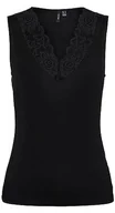 Koszulki i topy damskie - VERO MODA Vmrosa Sl V-Neck JRS Noos Top damski, czarny, XS - miniaturka - grafika 1