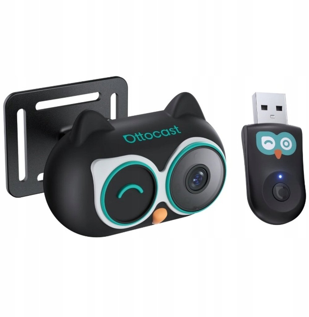 Bezprzewodowy adapter samochodowy Ottocast CarPlay z nianią samochodową Cabin Care