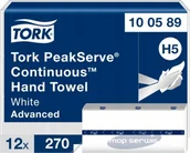 Ręczniki papierowe - Tork Tork PeakServe Continuous - Ręcznik papierowy do miejsc o dużym natężeniu z funkcją QuickDry, Advanced, H5 - Biały - miniaturka - grafika 1