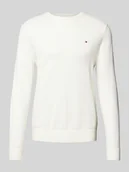 Swetry męskie - Sweter z dzianiny z wyhaftowanym logo model ‘PIMA’ - miniaturka - grafika 1