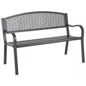 Ławki ogrodowe - HOME &amp; GARDEN Ławka ogrodowa metalowa Maja Grey 671852 - miniaturka - grafika 1