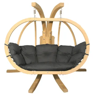 Elior Grafitowy fotel podwieszany na taras C7-P11 - Fotele ogrodowe wiszące Elior Grafitowy fotel podwieszany na taras C7-P11 - Fotele ogrodowe wiszące - miniaturka - grafika 1