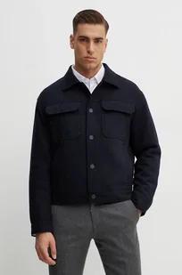 Armani Exchange kurtka wełniana kolor granatowy przejściowa oversize 6DZB30 ZN5OZ - Kurtki męskie - miniaturka - grafika 1