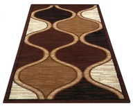 Dywany - Brązowy Dywan We Wzory Do Sypialni T1-H01 - miniaturka - grafika 1