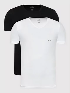 Koszulki męskie - Armani Exchange Komplet 2 t-shirtów 956004 CC282 42520 Czarny Regular Fit - grafika 1