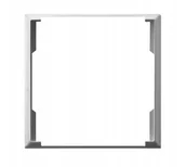 Klawisze i ramki - Ospel SA ARIA Ramka ozdobna do gniazd wtyczkowych podwójnych do ramek srebrny - miniaturka - grafika 1