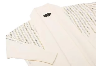faina Damski kardigan średniej długości ozdobiony cekinami w kolorze białym wełny, rozmiar XS/S, biały (wollweiss), XS - Swetry damskie - miniaturka - grafika 1