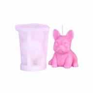 Prace ręczne dla dzieci - Forma silikonowa do świec i mydełek PIESEK BULDOG FRANCUSKI PIES GH-FS255 - miniaturka - grafika 1