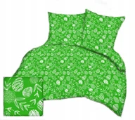 Pościel - pościel bawełna lux 160x220 + 2 poszewka B 549-2 pisanki zielone Wielkanoc - miniaturka - grafika 1