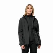 Kurtki damskie - Damska kurtka Jack Wolfskin MOONRISE 3IN1 JKT W black - XS - miniaturka - grafika 1