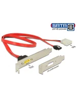 Adaptery i przejściówki - Delock slot cup SATA + Molex-> SATA 7P socket + Molex 2P to 8P (84949) - miniaturka - grafika 1