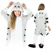 Stroje karnawałowe - Kigurumi Onesie Kombinezon Piżama Dla Dzieci Kot S - miniaturka - grafika 1