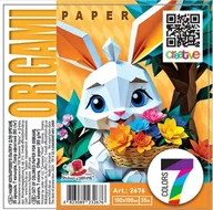 Szkolne artykuły papiernicze - Papier do origami 100x100 35 arkuszy 80g/m2 Królik - miniaturka - grafika 1