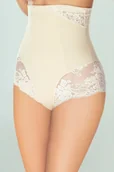Majtki damskie - Majtki damskie wysokie z koronką Vella Eldar beżowe  S - miniaturka - grafika 1