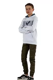 KAPORAL Phil chłopięca bluza z kapturem, biały, 8 Lat - Bluzy dla chłopców - miniaturka - grafika 1