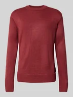 Swetry męskie - Sweter o kroju regular fit z prążkowanej dzianiny - miniaturka - grafika 1