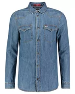Koszulki męskie - Tommy Jeans Koszulki męskie/tkane topy, Dżinsowa średnia, XXS - miniaturka - grafika 1