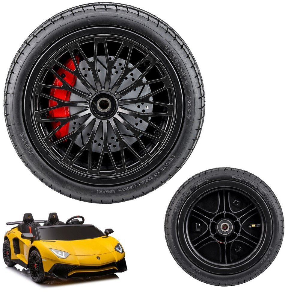 Lamborghini Koło Do Pojazdu Na Akumulator A8803 XXL Gumowe Pompowane EDUKAMP 33820