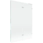 Parawany nawannowe - Mexen Lunar L parawan nawannowy 2-skrzydłowy prawy 120 x 150 cm, transparent, biały - 897L-120-100-20-00-P - miniaturka - grafika 1