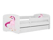 Łóżka dla dzieci i młodzieży - Łóżko dla dziecka, barierka, Babydreams, jednorożec, białe - miniaturka - grafika 1