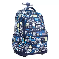 Plecaki - MILAN® Plecak na kółkach 6 zamków błyskawicznych (25 l) seria specjalna The Yeti, granatowy - miniaturka - grafika 1