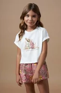 Dresy i komplety dla dziewczynek - Mayoral komplet bawełniany dziecięcy kolor różowy - miniaturka - grafika 1