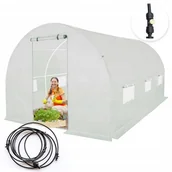 Szklarnie ogrodowe - Tunel Foliowy Szklarnia 2,5x4m NAJGRUBSZE rurki 25mm+ system zraszający 10m - miniaturka - grafika 1