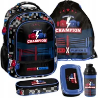 Plecaki szkolne i tornistry - Plecak szkolny dla chłopca tornister 1-3 klasa Champion Zestaw do szkoły - miniaturka - grafika 1