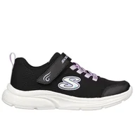 Trampki damskie - Buty Skechers Wavy Lites Blissfully Free 303522LBLK - czarne - miniaturka - grafika 1