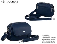 Torebki damskie - Stylowa listonoszka damska ze skóry ekologicznej - Rovicky - miniaturka - grafika 1
