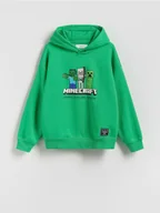 Kurtki i płaszcze dla chłopców - Reserved - Bluza Minecraft - zielony - miniaturka - grafika 1