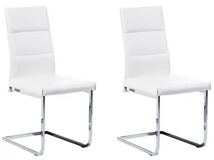 Beliani Zestaw do jadalni 2 krzesła białe ROCKFORD - Krzesła - miniaturka - grafika 1