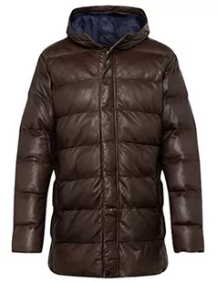 Freaky Nation Męski płaszcz skórzany Outstanding-FN Dark Oak, XL - Płaszcze męskie - miniaturka - grafika 1