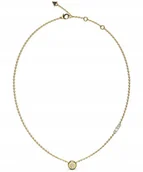 Naszyjniki - Naszyjnik Guess Matelassé Coin JUBN04593JW Złoty na PREZENT - miniaturka - grafika 1