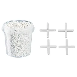 Krzyżyki dystansowe 1 mm 1800 sztuk w wiaderku Hardy - Narzędzia glazurnicze - miniaturka - grafika 1