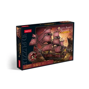 Puzzle 3D Żaglowiec Zemsta Królowej Anny wersja jubileuszowa - Puzzle - miniaturka - grafika 1