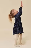 Sukienki i spódniczki dla dziewczynek - Konges Sløjd sukienka dziecięca kolor granatowy mini rozkloszowana - miniaturka - grafika 1